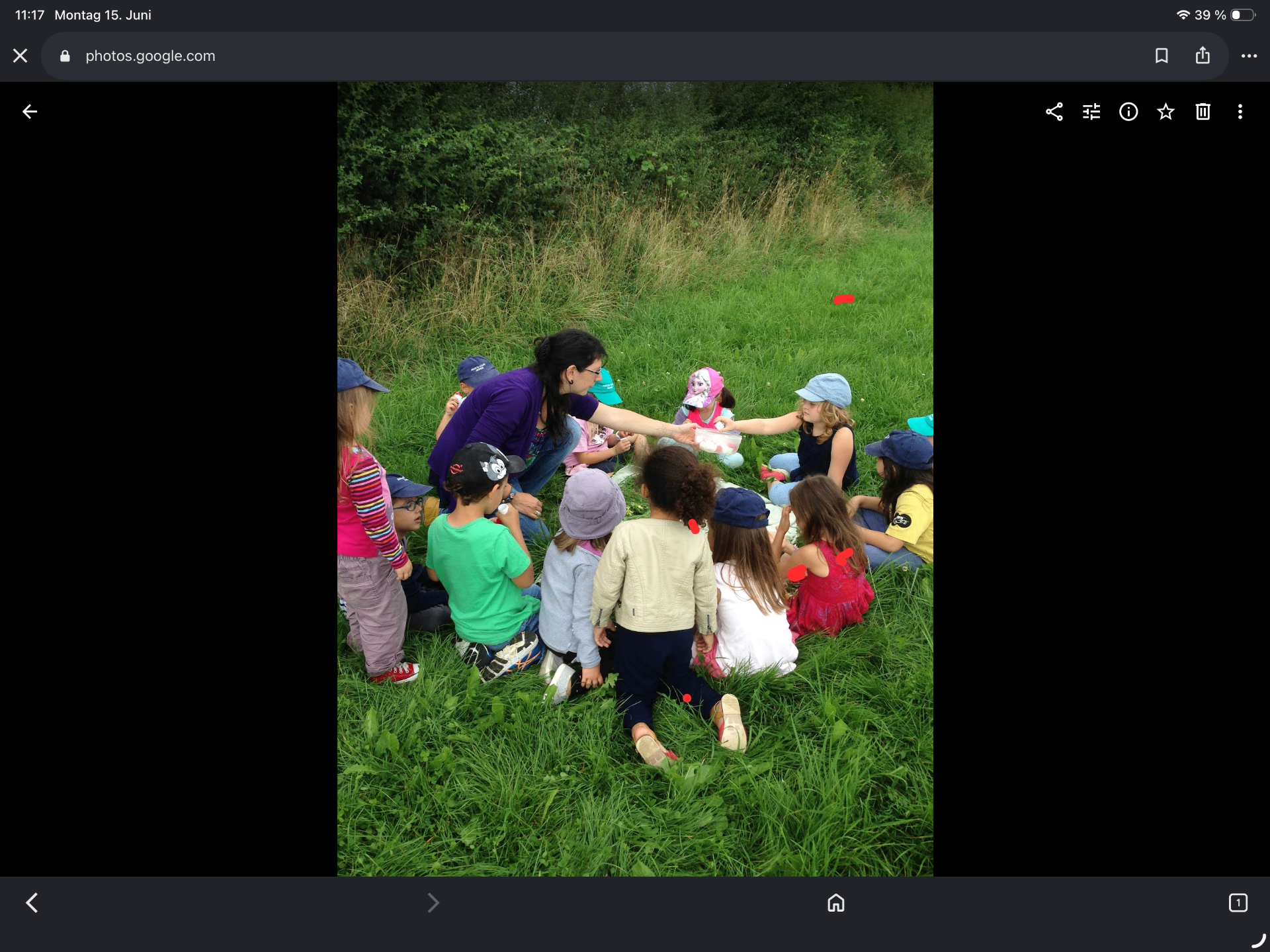 Kinder und Erwachsene gemeinsam in der Natur