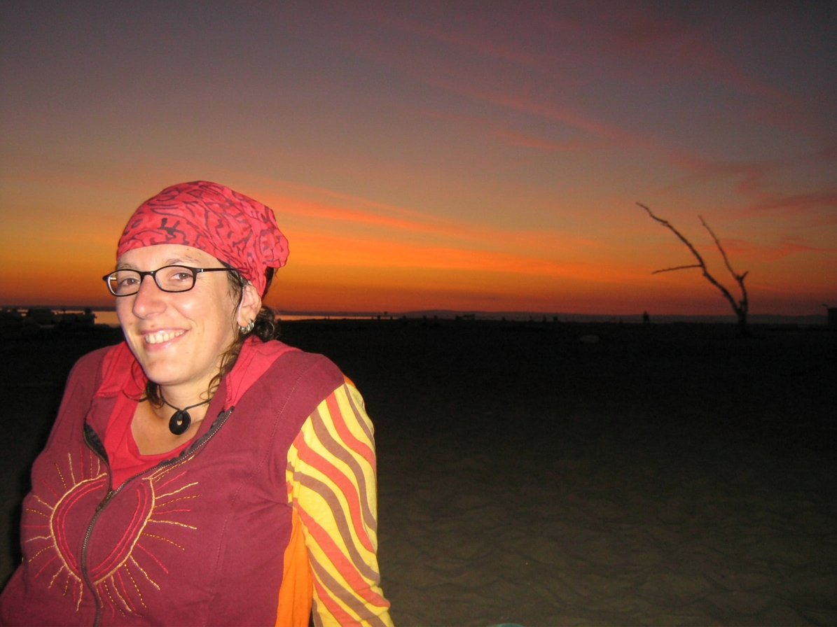 Nicole Bertemes bei Sonnenuntergang